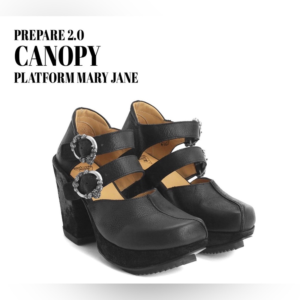 Preowned John Fluevog Prepare Canopy 2.0 in Black Size 9.5